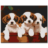 Paint by Numbers Animals Puppies