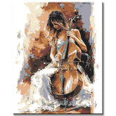 Painting by Numbers for Adults Woman with Cello
