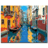 Painting by Numbers for Adults Canal Netherlands