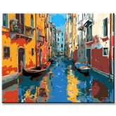 Painting by Numbers for Adults Canal Netherlands