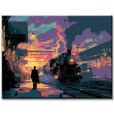 Painting by Numbers Pictures Man on The Platform