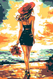 Painting by Numbers Woman by The Sea