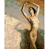 Painting By Numbers Nude Asian Woman in The Wind MNZ-Akt-007