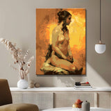 Painting by Numbers Nude Kneeling Girl Mnz-Akt-008