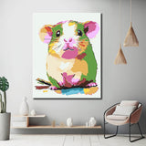 Painting by Numbers Pictures Hamster Abstract