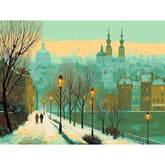 Painting by Numbers City in Winter