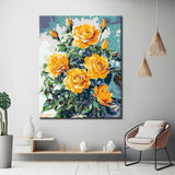 Paint by Numbers Yellow Roses