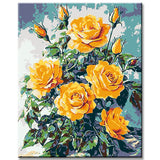 Paint by Numbers Yellow Roses