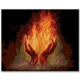 Paint by Numbers Flame Ribbon