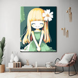 Painting by Numbers Little Princess with Hair Flowers