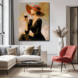 Painting by Numbers Woman with Red Wine Glass