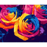 Painting by Numbers Flowers Roses Abstract