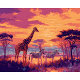 Painting by Numbers Africa Zebras and Giraffe
