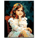 Painting by Numbers People Girl Portrait
