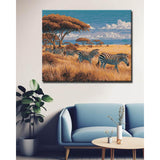 Painting by Numbers Animals Zebra Herd