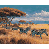 Painting by Numbers Animals Zebra Herd