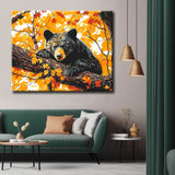 Paint by Numbers Animal Art Brown Bear in Autumn Forest