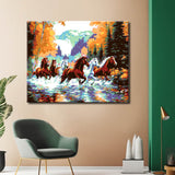 Paint by Numbers Animal Art Horses in Water
