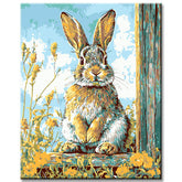 Paint by Numbers Animal Art Field Hare Portrait
