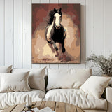 Painting by Numbers Horses Black White Horse