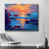 Painting by Numbers Pictures Sunset At The Sea