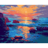 Painting by Numbers Pictures Sunset At The Sea