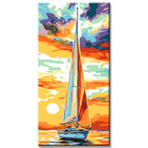 Painting by Numbers Sailboat in The Sunset