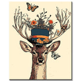 Painting by Numbers Deer with Butterflies