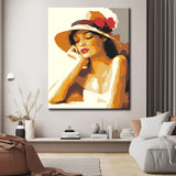 Paint by Numbers Portrait of a Woman in Thought