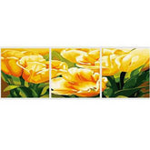 Paint by Numbers Triptych Flowers