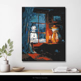 Painting by Numbers Snowman in The Garden