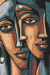 Painting by Numbers Abstract Art Faces Cool Urban World