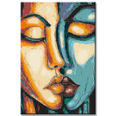 Painting by Numbers Abstract Art Faces Urban World Conversation