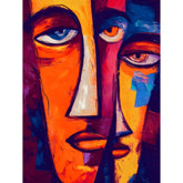Painting by Numbers Abstract Art Faces Urban World Sisters