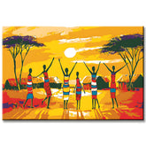 Painting by Numbers Africa Village in Steppe