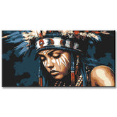 Paint by Numbers Painting of Indian Chief