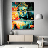Painting by Numbers Sleeping Buddha - 3-Panel (Triptych)