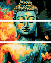 Painting by Numbers Sleeping Buddha - 3-Panel (Triptych)