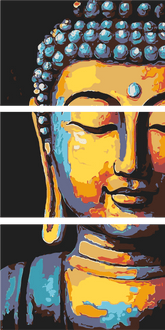 Painting by Numbers Sleeping Buddha Tradition- 3-Panel (Triptych)