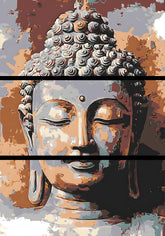 Painting by Numbers Buddha Southeast Asia 3-Panel (Triptych)