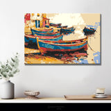 Painting by Numbers Art Boats on The Sea