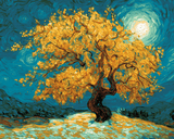 Paint by Number Abstract Tree