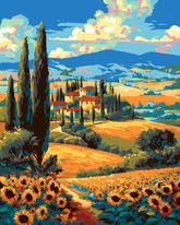 Paint by Number Sunflower Plantations