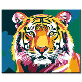 Painting by Numbers Colorful Tiger