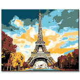 Malen-nach-Zahlen-Eiffelturm imposing
