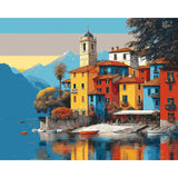 Painting by Numbers Island in Lake italy