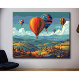 Paint by Numbers for Adults Hot Air Balloons in The Sky