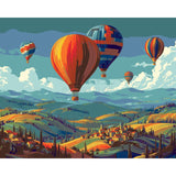 Paint by Numbers for Adults Hot Air Balloons in The Sky
