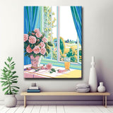 Painting by Numbers for Adults Bouquet of Flowers on The Window