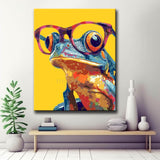 Painting by Numbers for Adults Animals Cartoon Frog with Glasses